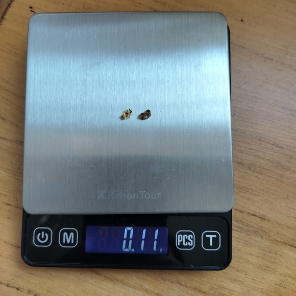 10k Solid Yellow Gold Back Earrings - Picture 4 of 4